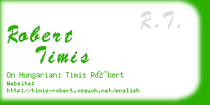 robert timis business card